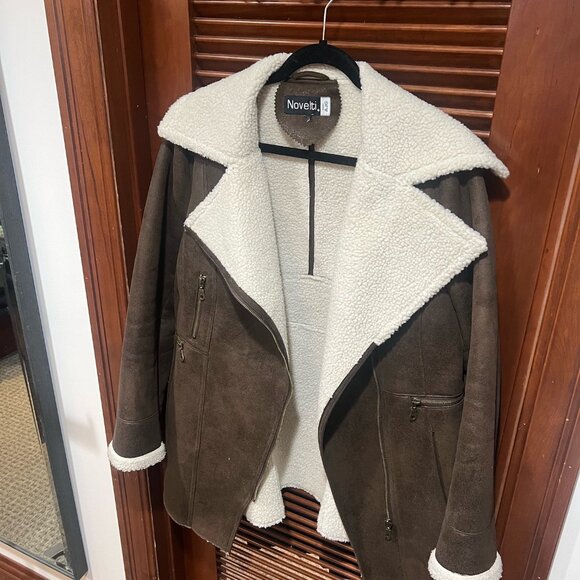 Novelti Faux Sude & Sherpa Jacket - Picture 3 of 5